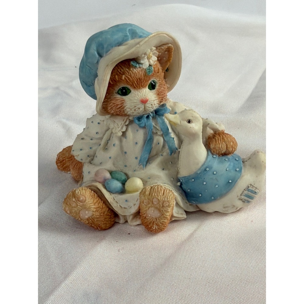 Enesco Calico Kitten Furry And Feathered Friends Figurine 1994 Priscilla Hillman